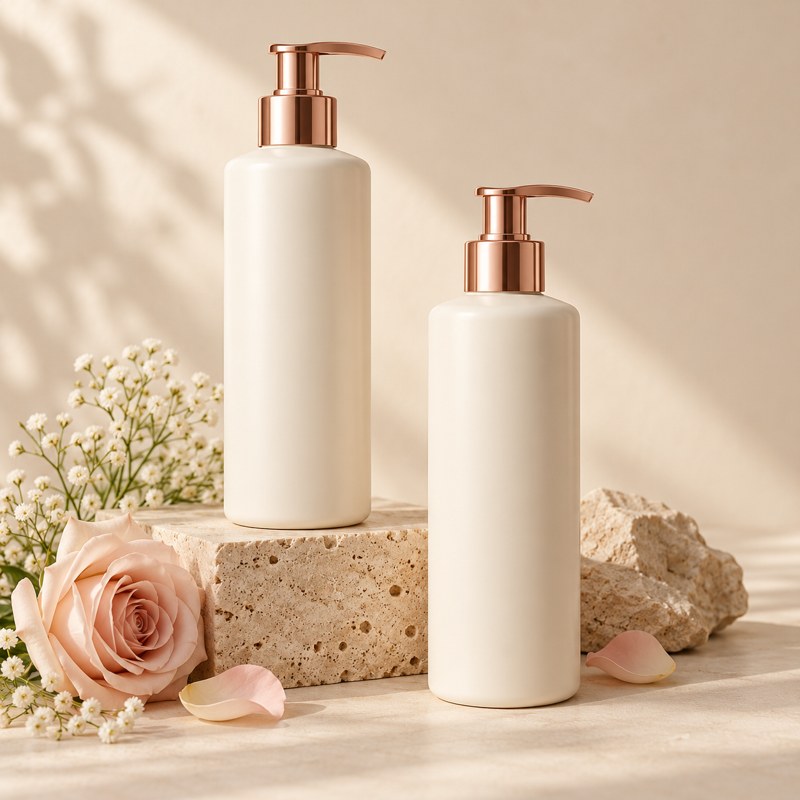 Unbranded body lotion bottles