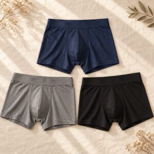 Men’s boxer briefs in navy, grey and black